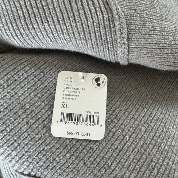 Free People Easy Street Crop Pullover Grey oversized New with tags! XL sweater - Picture 15 of 16